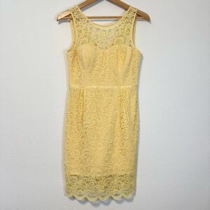 Jessica Simpson Lace Yellow Dress Size 6